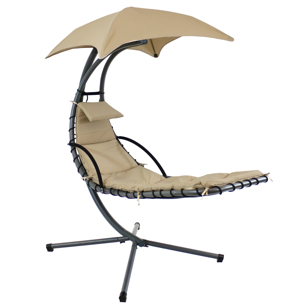 Sunnydaze Floating Lounge With Umbrella/Cushion And Stand